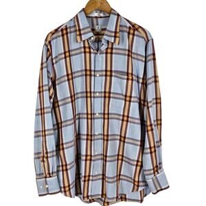 PETER MILLAR Men's Button-Up Long Sleeve Dress Shirt Size Large